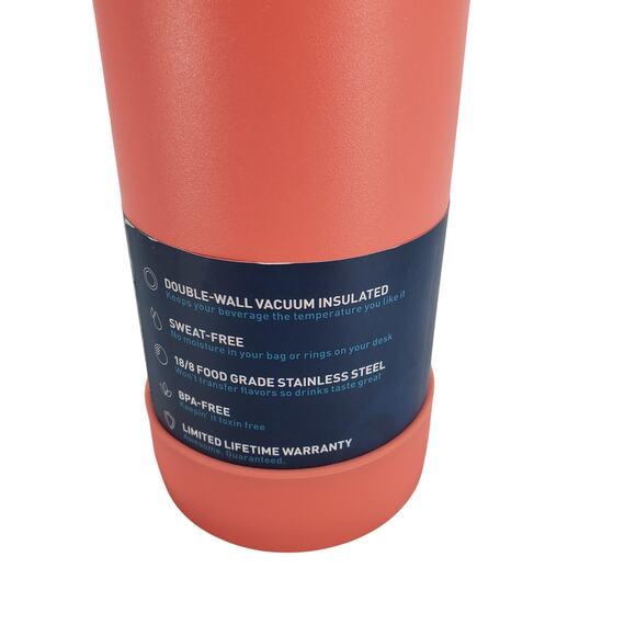 Takeya 14 Ounce Stainless Steel Insulated Water Bottle Straw Handle Pink New - Picture 2 of 7